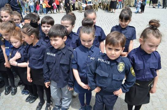 Young police officers in Tbilisi